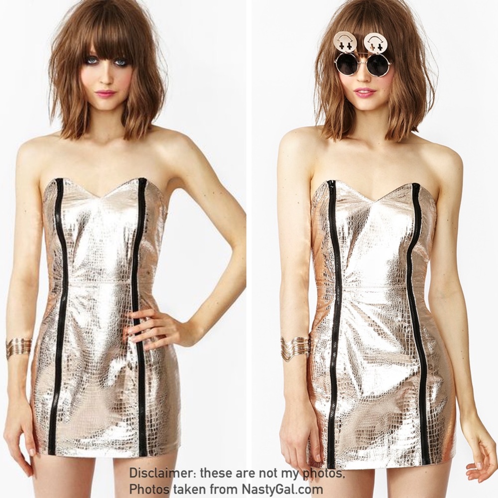 Nasty Gal Prism Leather Dress